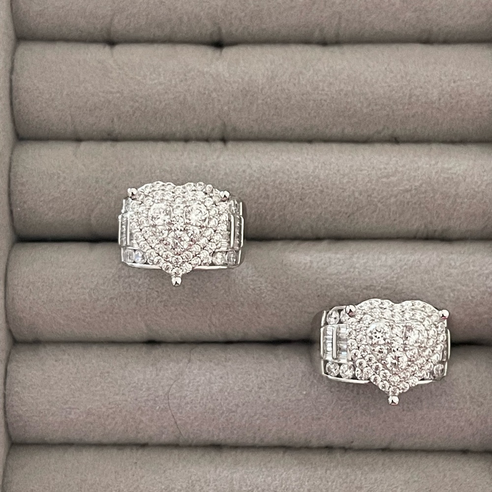 Elegant Silver Heart Earrings